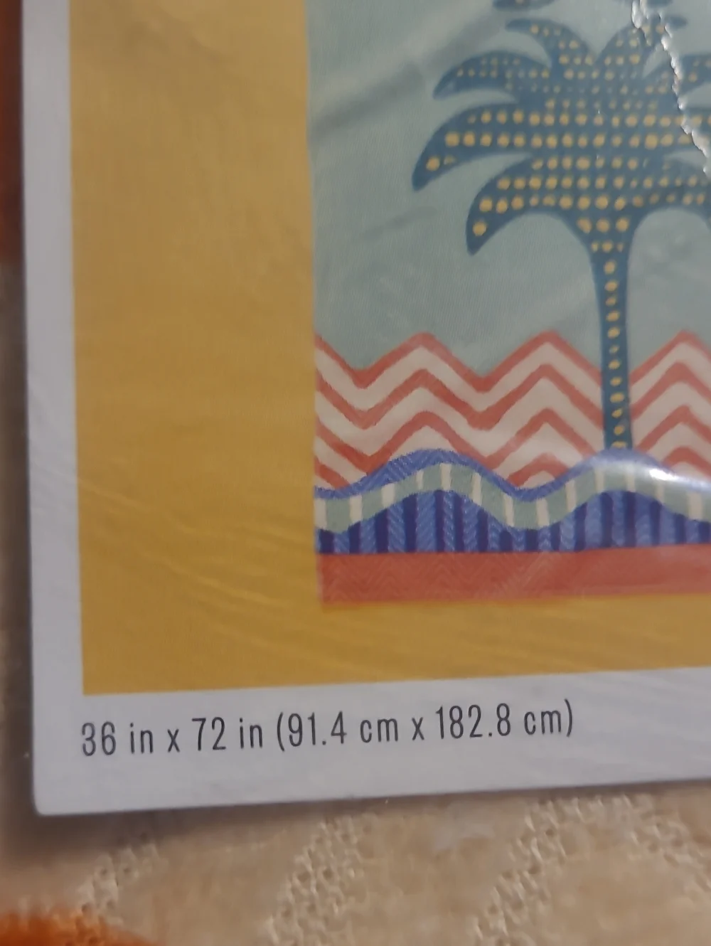 New! Room Essentials Extra Long 6 Foot Palm Tree Cotton Ultra Soft Beach Towel